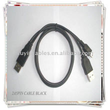 USB 2.0 2 A к мини-B 5-контактный кабель питания Y-кабель Новый